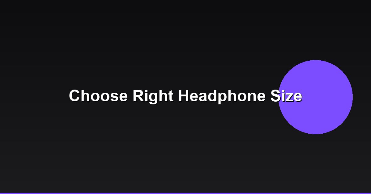 How to Choose the Right Headphone Size for Your Head